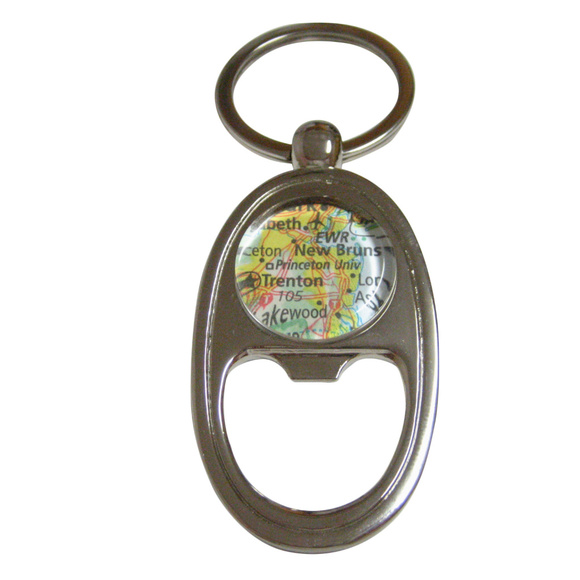 Princeton University Map Bottle Opener Key Chain - Picture 1 of 2